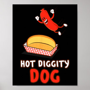 Funny Hot Dog Poster