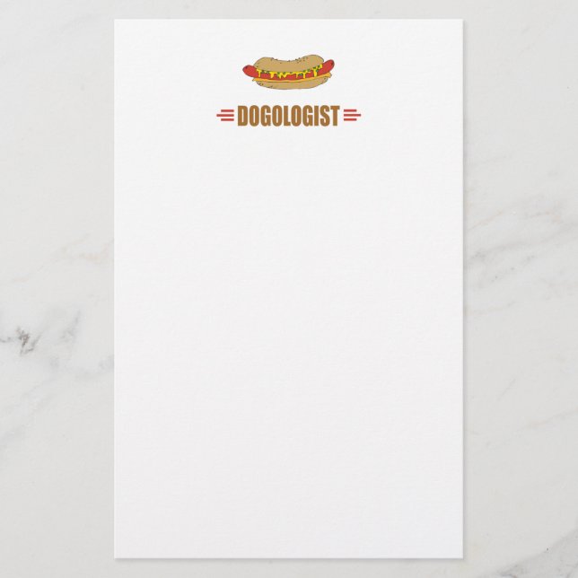 Funny Hot Dog Stationery (Front)