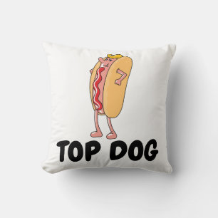 FUNNY HOT DOG, TOP DOG PILLOWS