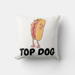 FUNNY HOT DOG, TOP DOG PILLOWS