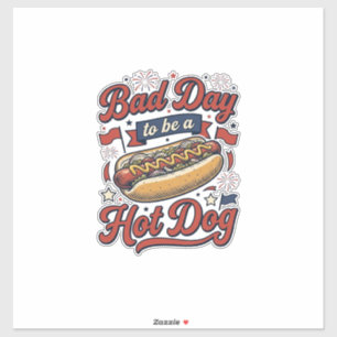 Funny Hot Dog Vintage Patriotic Food Shirt Design_
