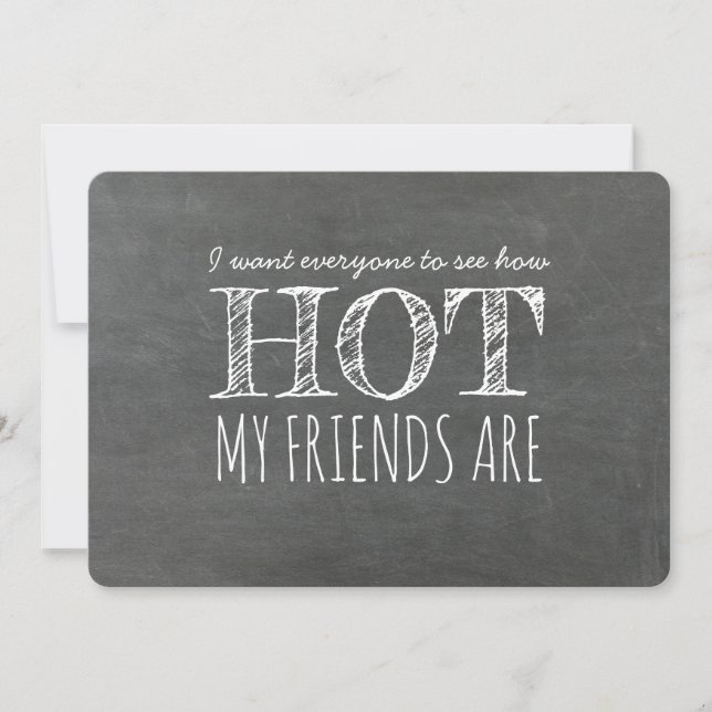 Funny Hot Friend Bridesmaid Proposal Invitation (Front)