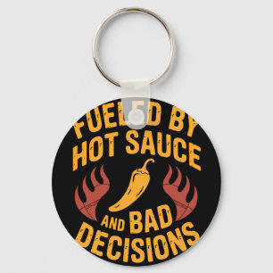 Funny hot sauce lover spicy food chili performance keychain