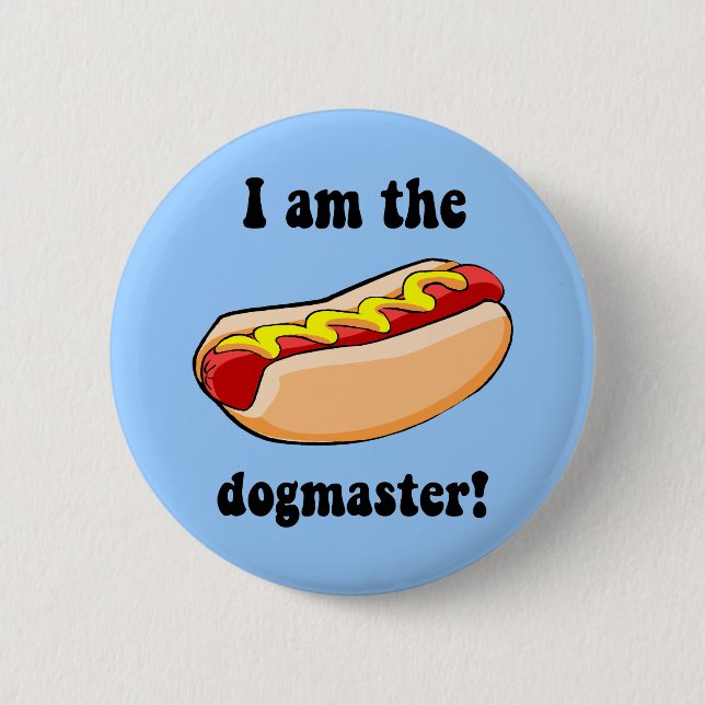 Funny hotdog 2 inch round button (Front)