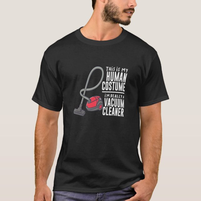 Funny Housekeeping Gift For Men Women Cool Vacuum T-Shirt (Front)