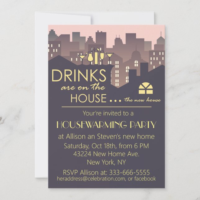 Funny Housewarming Party design Invitation (Front)