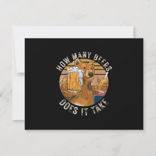 Funny How Many Beers Does It Take RSVP Card
