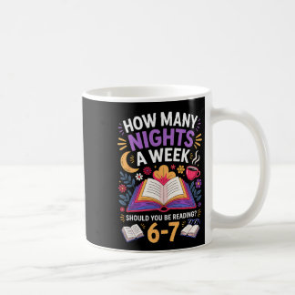 Funny How Many Nights A Week Should You Be Reading Coffee Mug