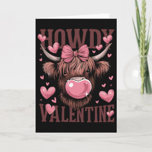 Funny Howdy Valentine Cow Valentine’s Day Cow Love Card