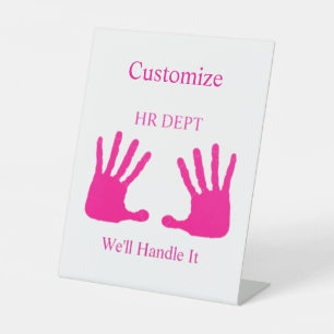 Funny HR Dept Humour Thunder_Cove Pedestal Sign