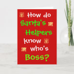 Funny HR Human Resources Boss Christmas Holiday Card<br><div class="desc">What better way to celebrate the festive season in HR than with a pun-ny Christmas card?</div>