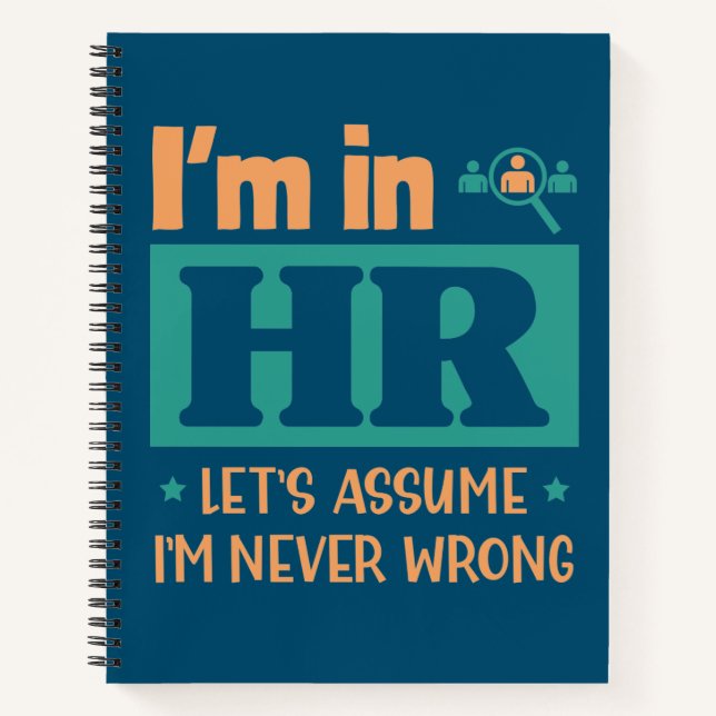 Funny HR Officer Gift | Human Resource Worker Gift Notebook (Front)