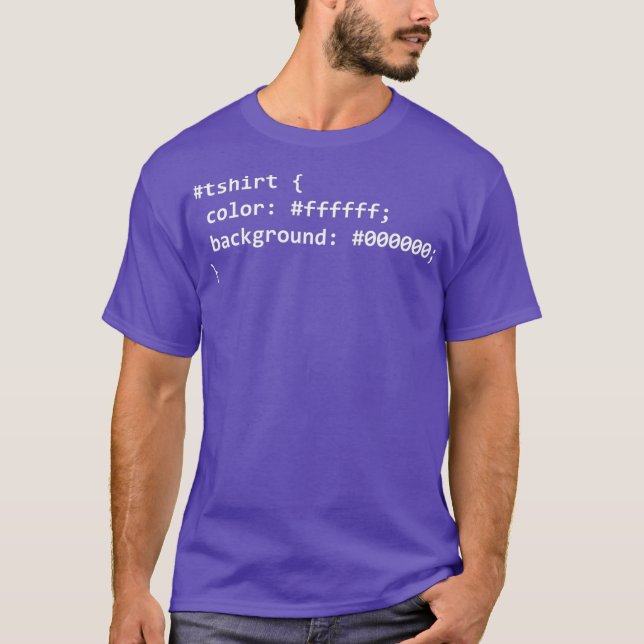 Funny HTML CSS Code  for Programmers Geeks T-Shirt (Front)