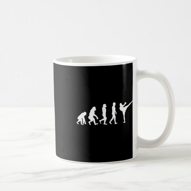 Funny Human Ape Gorilla Evolution Karate Boxing Ki Coffee Mug (Right)