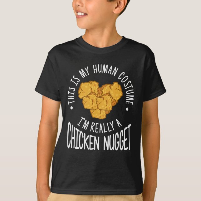 Funny Human Costume Chicken Nugget T-Shirt (Front)