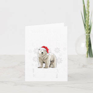 Funny Human Costume Lar Bear Christmas Lights Sant Card