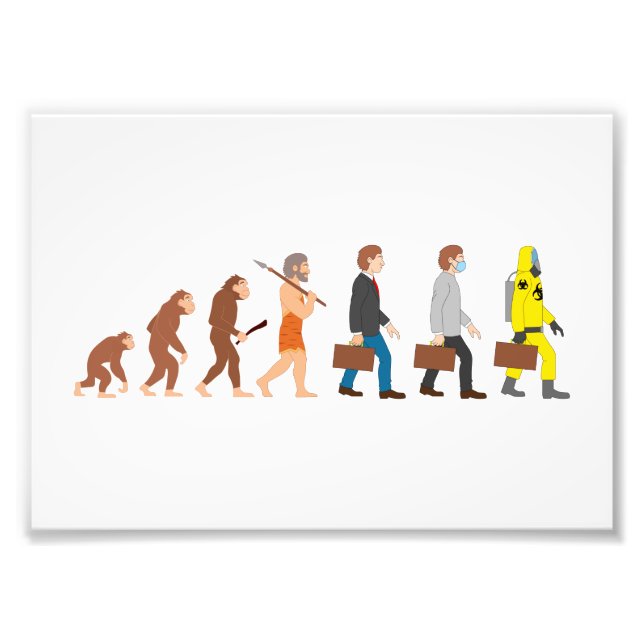 Funny Human Evolution Photo Print (Front)