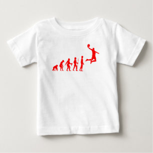 Funny Human Evolution to Basketball Player Dunk Baby T-Shirt