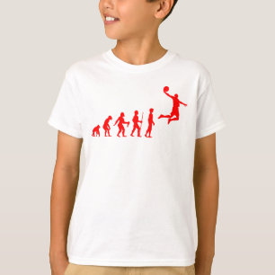 Funny Human Evolution to Basketball Player Dunk T-Shirt