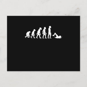 Funny Human Swimming Evolution Swimmer Swim Design Announcement Postcard