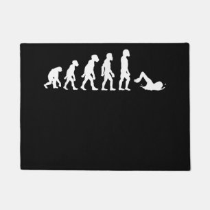 Funny Human Swimming Evolution Swimmer Swim Design Doormat