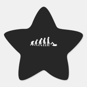 Funny Human Swimming Evolution Swimmer Swim Star Sticker
