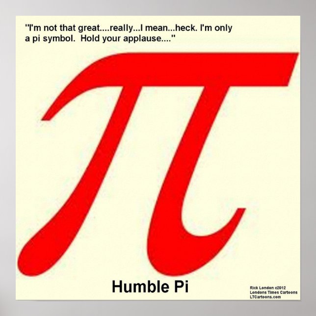 Funny Humble Pi R Square Poster (Front)