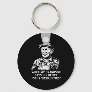 Funny Humor Grandpa Gift Father's Day Grandfather Keychain