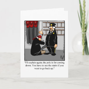Funny Humour de pompiers Accueil Carte de voeux