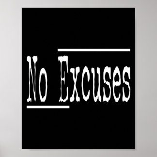 Funny Humour Excuses Gym Workout Athletes Women Me Poster