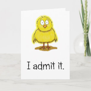 Funny Humour Happy Valentine's Day Chick Card