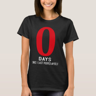 Funny Humour Meme, 0 Days Since I Last Pooped Myse T-Shirt