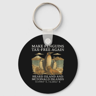 Funny Humour Sarcastic Penguin Make Penguin Tax-fr Keychain