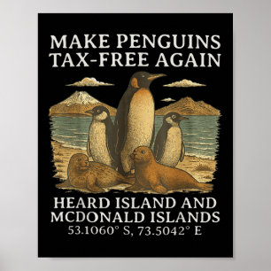 Funny Humour Sarcastic Penguin Make Penguin Tax-fr Poster
