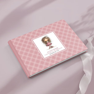 Funny humour toddler girl 5th birthday party guest book