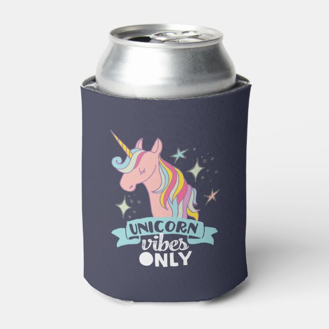 Funny Humour Unicorn Vibe Only Can Cooler (Can Front)