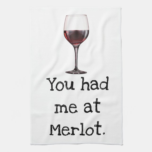 Funny Humour Wine Kitchen Towels Towel (Vertical)