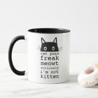 Funny Humourous Cat Puns Freak Meowt