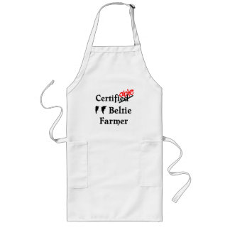 Funny Humourous Certifiable Beltie Farmer Gift Long Apron