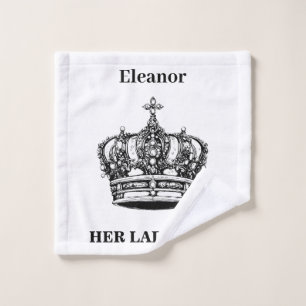 Funny Humourous Crown Personalized Her Ladyship Bath Towel Set
