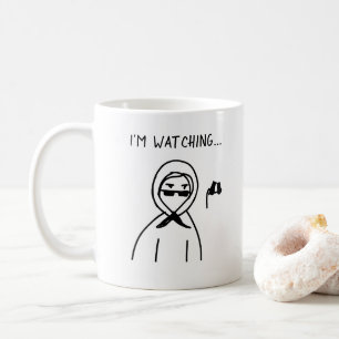 Funny Humourous I'm Watching You Gag Quirky Gift Coffee Mug