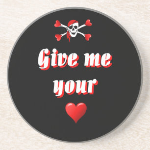 Funny humourous pirate flag coaster