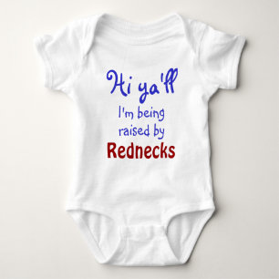 Funny humourous redneck text baby bodysuit