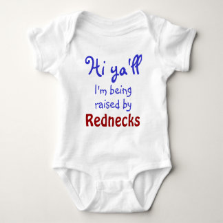 Funny humourous redneck text baby bodysuit