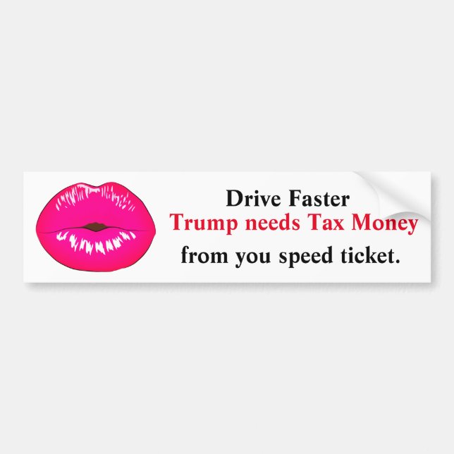Funny Humourous Trump Joke Personalize Bumper Sticker (Front)
