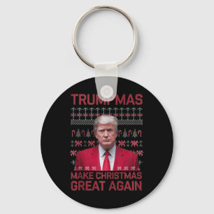 Funny Humourous Trumpmas Make Christmas Great Agai Keychain