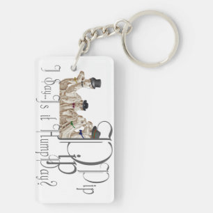 Funny Hump Day Camels  in Monocles Keychain