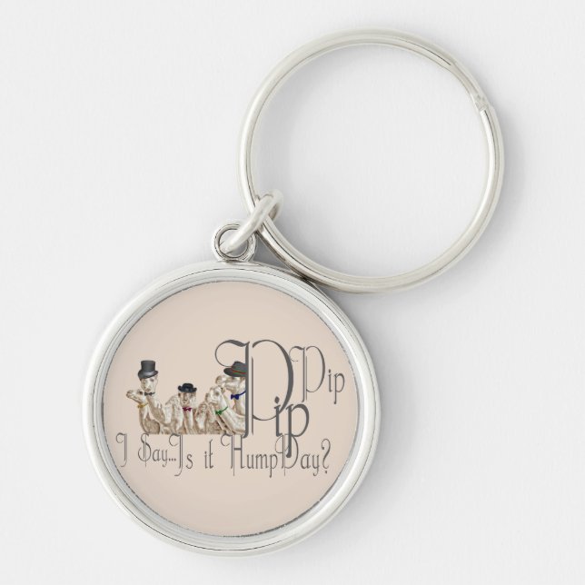 Funny Hump Day Camels  in Monocles Keychain (Front)