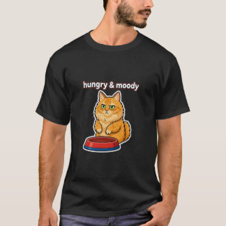 Funny Hungry and Moody Ginger Cat Meme T-shirt