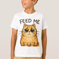 Funny Hungry Cat Staring for Food Art
